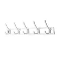 FULLER - Perchero 5 Ganchos Color Blanco Pinto