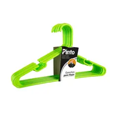 FULLER - Ganchos Para Ropa X 10 Unidades Color Verde Pinto