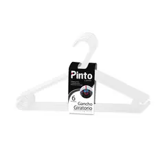 FULLER - Ganchos Para Ropa Giratorios X 6 Unidades Color Blanco Pinto