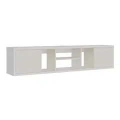 MADERKIT - Mesa TV Flotante Ambar 35x160x30cm Blanco Niebla