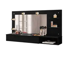 MULTIMUEBLES - Tocador Lumiere 76.5x30x135 cm Negro