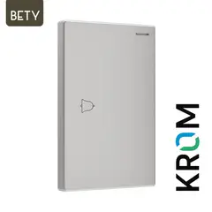 KROM - Pulsador para Timbre Bety Plateado