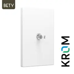 KROM - Toma TV Coaxial Bety Blanco