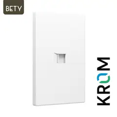 KROM - Toma Teléfono RJ11 Bety Blanco