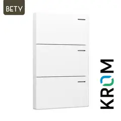 KROM - Interruptor Triple Bety Blanco