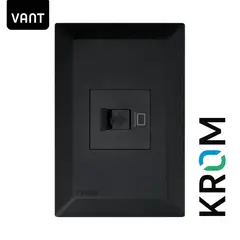 KROM - Toma de Redes RJ45 CAT 5E Vant Negro