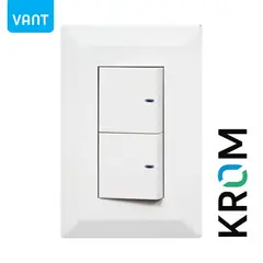 KROM - Interruptor Doble Vant Blanco