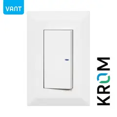 KROM - Interruptor Sencillo Vant Blanco