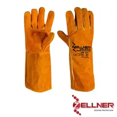 undefined - Guante Soldador Naranja De 14". Reforzado Y Cosido En Kevlar