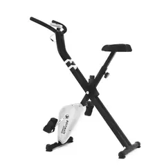 ULTIMATE FITNESS - Bicicleta Estática Plegable X10 Color Blanco - 100 kg