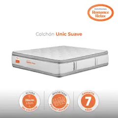 ROMANCE RELAX - Colchón Queen Unic Suave 160X190X36