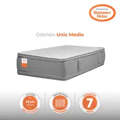 ROMANCE RELAX - Colchón Semidoble Unic Medio 120X190X35