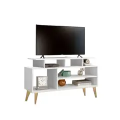 JKASSEM - Mesa Para TV Entretenimiento HJL79 130x83x30cm Blanco
