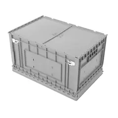FULLER - Caja Plástica Pleglable Para Almacenamiento Gris Pinto