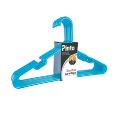 FULLER - Ganchos para Ropa x 10 Unidades Color Azul Pinto