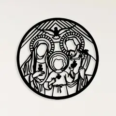 CEGRAFIC - Figura Sagrada Familia De 60 Cm Negro