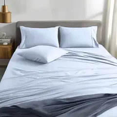 KARYTEX - Juego De Sábanas Unicolor Cama Queen Color Blanco