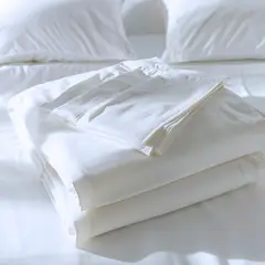 KARYTEX - Juego De Sábanas 250 Hilos Cama Doble Color Blanco