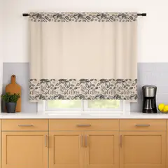 CASA BONITA - Cortina cocina 140x130 cm cenefa coffee