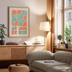 undefined - Cuadro Decorativo Artesanal Esperanza 50X70Cm Marco Madera