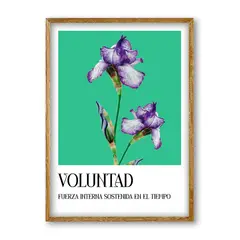 undefined - Cuadro Decorativo Artesanal Voluntad 40X60Cm Marco Madera