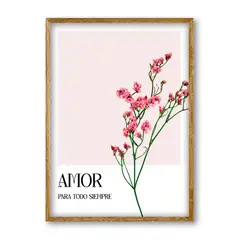 undefined - Cuadro Decorativo Artesanal Amor 60X90Cm Marco Madera