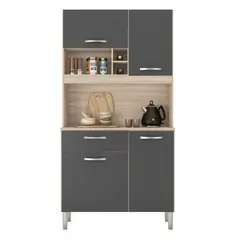 MULTIMUEBLES - Mueble de Cocina Malta 4 Puertas 1 cajón Avena Gris