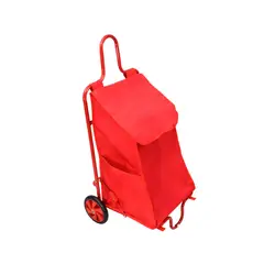 undefined - Carro para Mercar con Bolsa en Lona Rojo