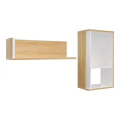 SENSI DACQUA - Set X 2 Repisas Vacker 60x60x19cm Fresno Blanco