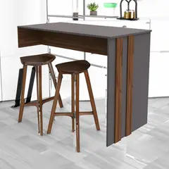 JUST HOME COLLECTION - Barra de Cocina Axel 89.6x120x60cm Plomo Gales