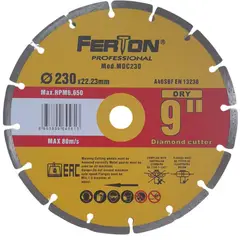 FERTON - Disco Diamantado Turbo Pro 9 Pulgadas 230 mm