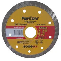 FERTON - Disco Diamantado Turbo Pro 4-1/2 Pulgadas 115 mm