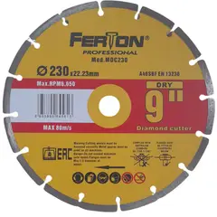 FERTON - Disco Diamantado Segmentado Pro 9 Pulgadas 230 mm