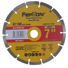 FERTON - Disco Diamantado Segmentado Pro 7 Pulgadas 180 mm