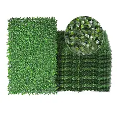 52 BITS - Tapete Follaje Artificial Para Jardín Vertical 40X60Cm X10 Unidades Verde