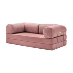 BANZAY - Sofá Cama Teddy Rosado 180x90x65 cm
