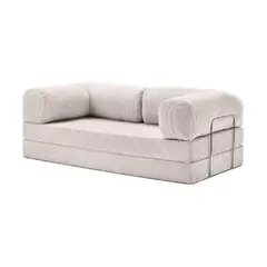BANZAY - Sofá Cama Teddy Crema 180x90x65 cm