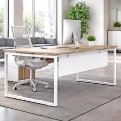 undefined - Escritorio Gerencial Con Cajonera En Estructura Hank 180X75X90 Cm