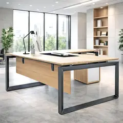 undefined - Escritorio Gerencial Con Cajonera En Estructura Diamond 180X75X90 Cm