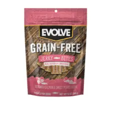 undefined - Evolve Dog Snack Grain Free Jerky Salmon 12 Oz