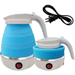 52 BITS - Tetera Hervidora Electrica de Agua Plegable Color Azul