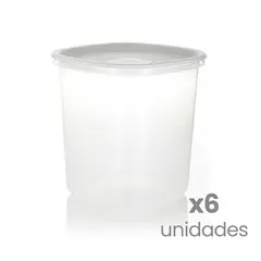 ESTRA - Set X6 Recipientes Recipiente Plus Alto 5l Blanco