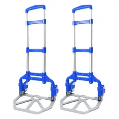 ENERGY PLUS - Set X2 Carro De Carga Manual Plegable Y Ajustable Azul