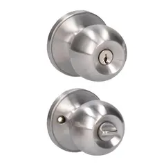 LOCK - Cerradura de Bola Pomo para Recámara Acero Inoxidable