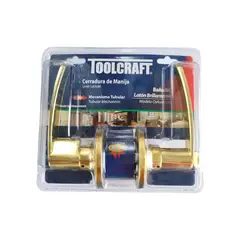TOOLCRAFT - Cerradura Manija Para Baño Latón Brillante Oxford