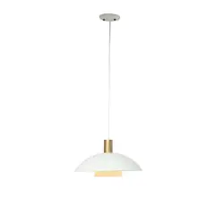 ILUMECO - Lámpara de Techo Nebula 1 Luz E27 Blanco Producto Certificado