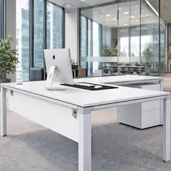 undefined - Escritorio Gerencial Con Cajonera En Estructura Tt 180X75X90 Cm