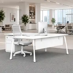 undefined - Escritorio Gerencial Con Cajonera En Estructura Vlf 180X75X90 Cm