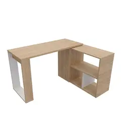 MADERKIT - Estación de Trabajo Helen 126.4x72.5x109.5cm Madera natural