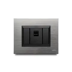 VETO - Toma Datos Rj 45 Aluminio Negro